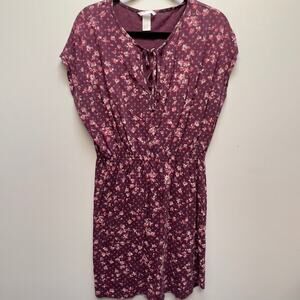 H&M Floral‎ Short Sleeve Knee Length Dress Size M